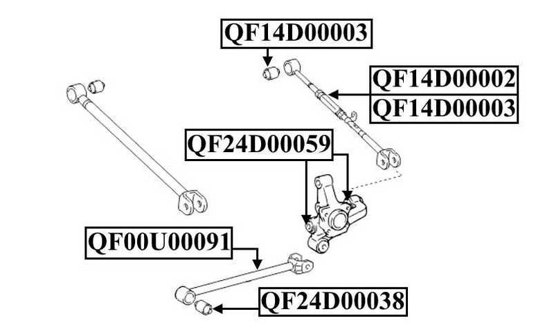 Сайлентблок задней продольной тяги <b>QUATTRO FRENI QF24D00038</b> - изображение 1