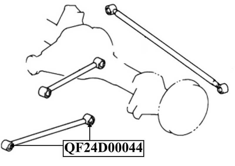 Сайлентблок задней продольной тяги <b>QUATTRO FRENI QF24D00044</b> - изображение 1
