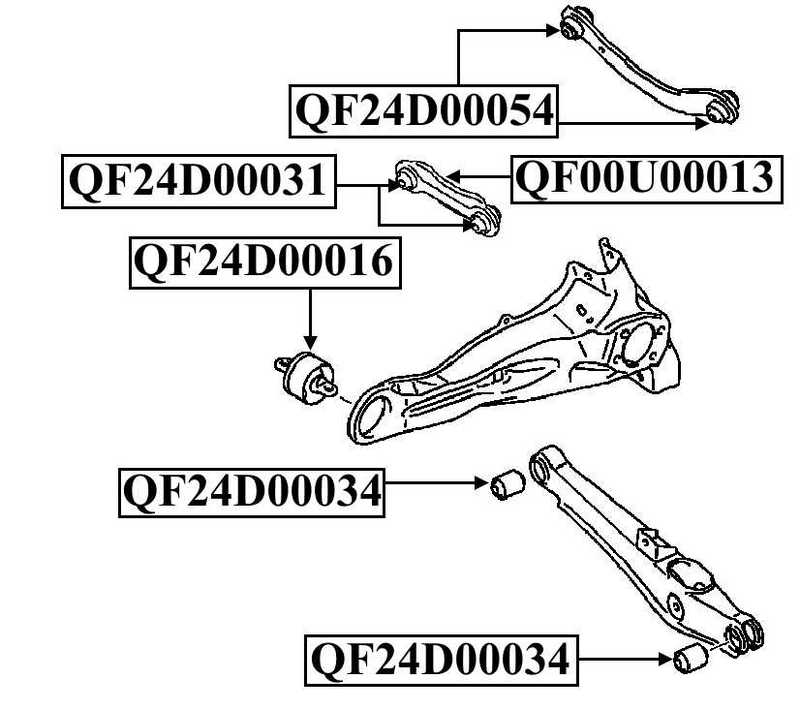 Сайлентблок задней тяги <b>QUATTRO FRENI QF24D00054</b> - изображение 1