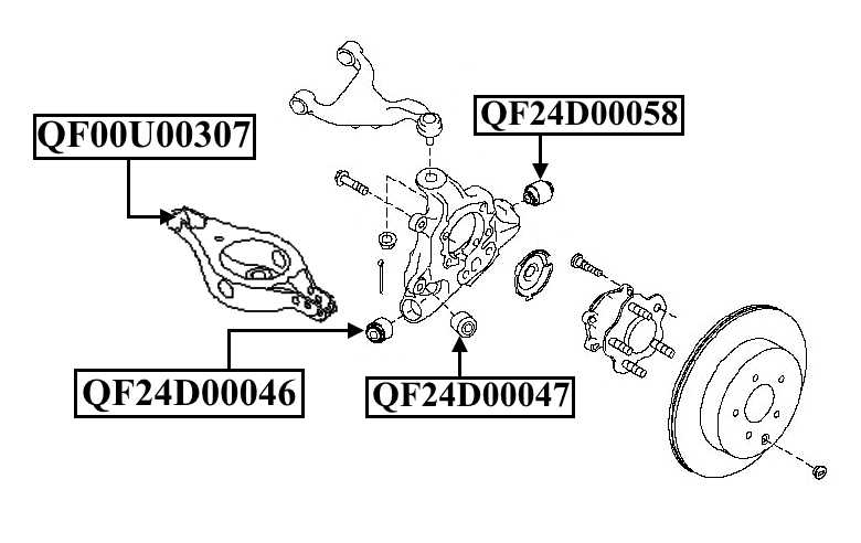 Сайлентблок задней цапфы <b>QUATTRO FRENI QF24D00058</b> - изображение 1