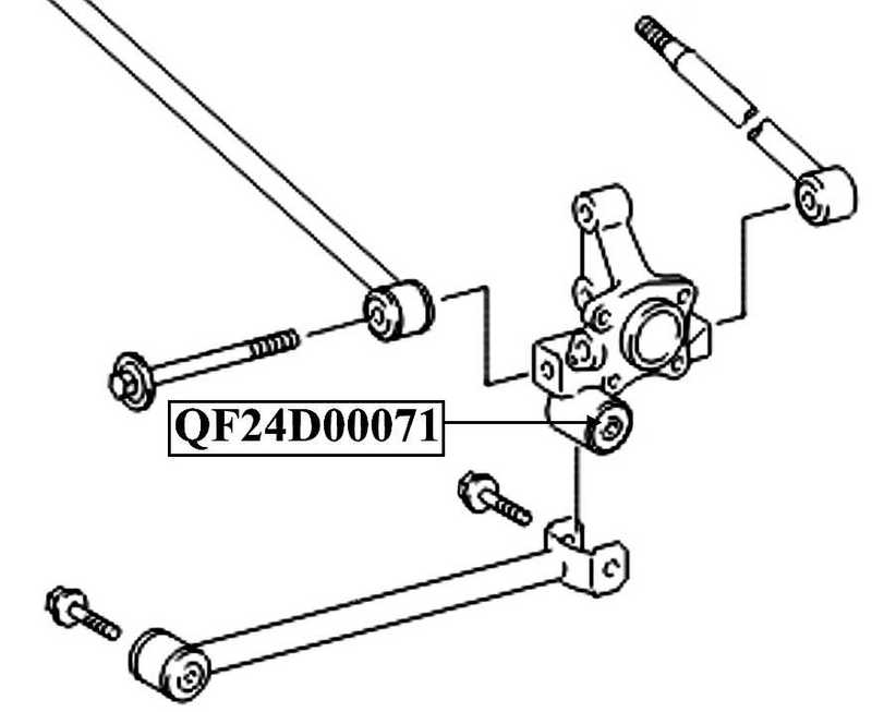 Сайлентблок задней цапфы <b>QUATTRO FRENI QF24D00071</b> - изображение 1