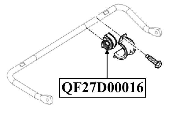 Втулка заднего стабилизатора D15 <b>QUATTRO FRENI QF27D00016</b> - изображение 2