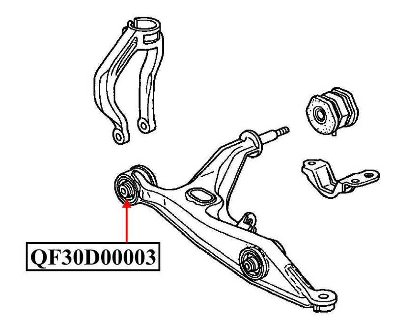 Сайлентблок передний переднего нижнего рычага <b>QUATTRO FRENI QF30D00003</b> - изображение 1