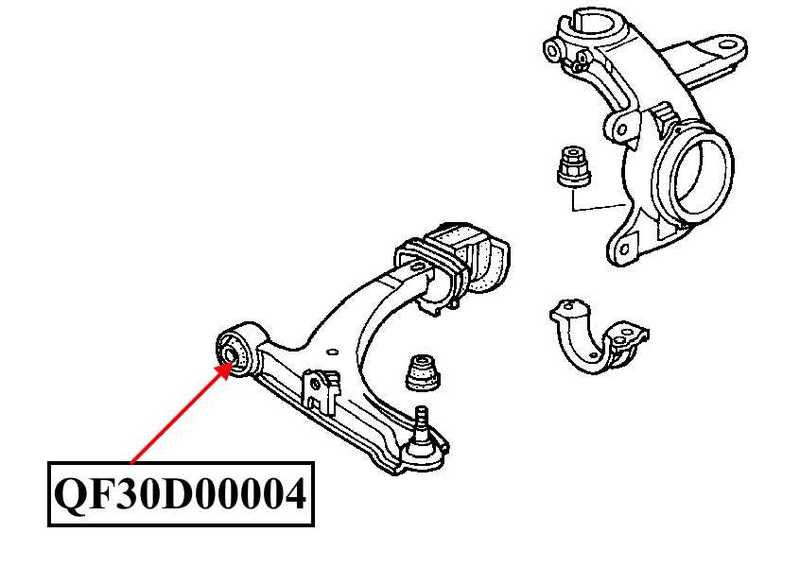 Сайлентблок передний переднего рычага <b>QUATTRO FRENI QF30D00004</b> - изображение 1