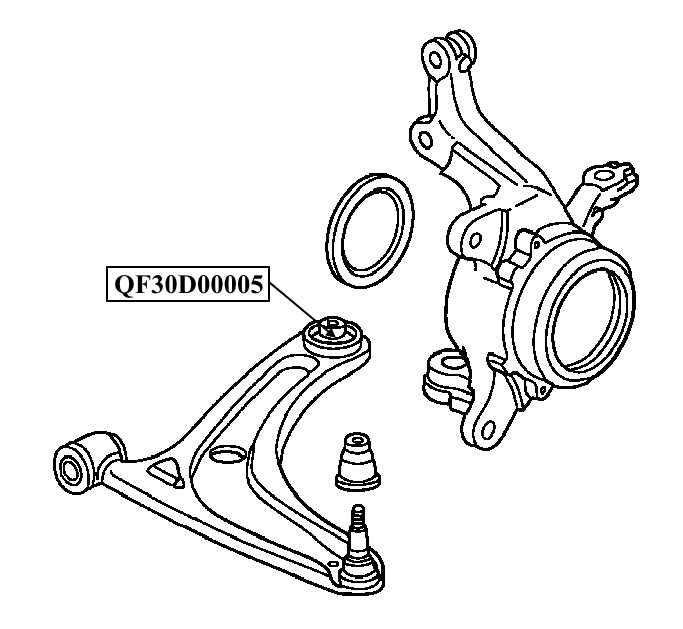 Сайлентблок задний переднего рычага <b>QUATTRO FRENI QF30D00005</b> - изображение 1