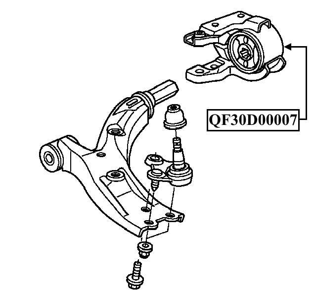 Сайлентблок задний переднего рычага <b>QUATTRO FRENI QF30D00007</b> - изображение 2