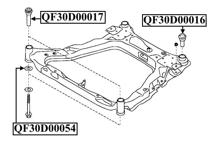 Сайлентблок подрамника задний <b>QUATTRO FRENI QF30D00016</b> - изображение 1