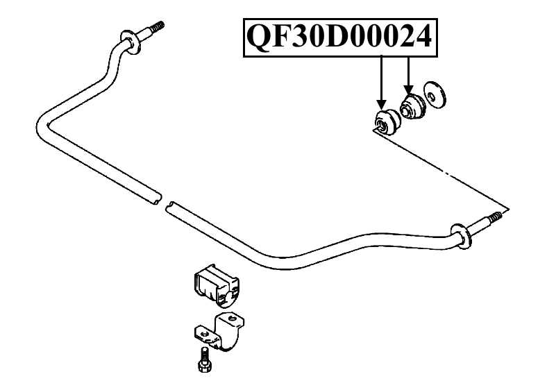 Сайлентблок штанги стабилизатора FR <b>QUATTRO FRENI QF30D00024</b> - изображение 1