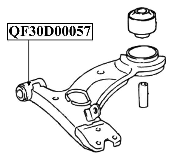 Сайлентблок передний переднего рычага <b>QUATTRO FRENI QF30D00057</b> - изображение 1
