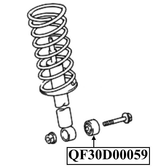 Сайлентблок переднего амортизатора <b>QUATTRO FRENI QF30D00059</b> - изображение 2