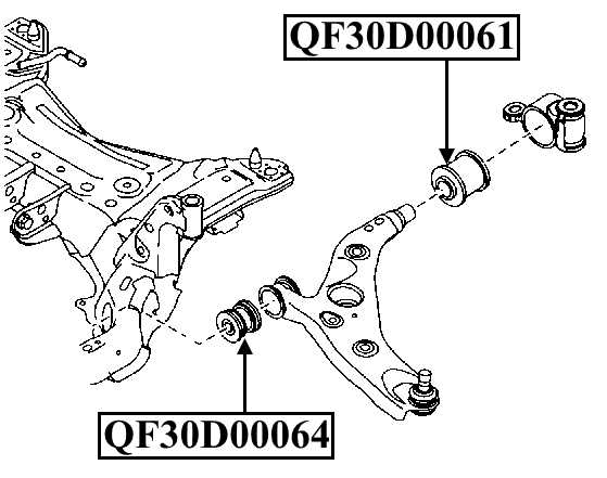 Сайлентблок передний переднего рычага <b>QUATTRO FRENI QF30D00064</b> - изображение 1