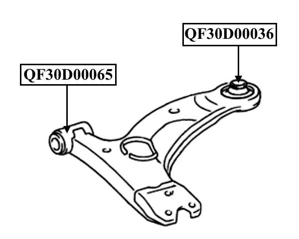 Сайлентблок передний переднего рычага <b>QUATTRO FRENI QF30D00065</b> - изображение