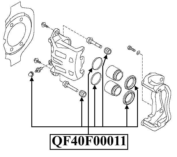 Ремонтный комплект переднего суппорта <b>QUATTRO FRENI QF40F00011</b> - изображение 1
