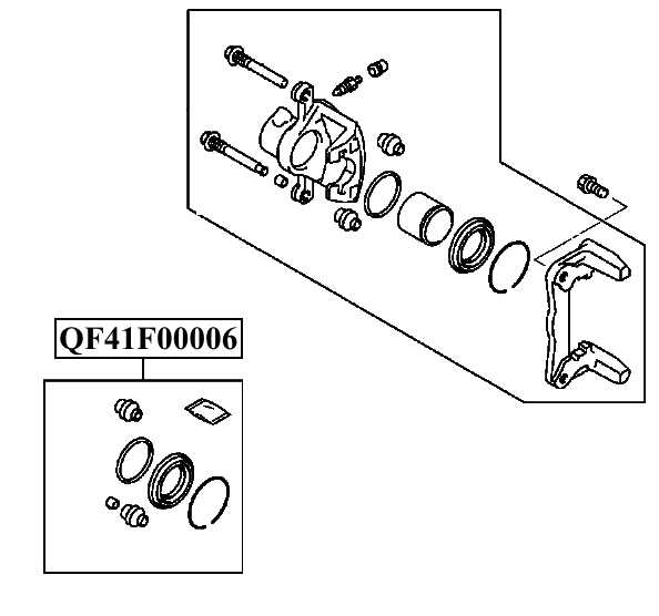 Ремонтный комплект заднего суппорта <b>QUATTRO FRENI QF41F00006</b> - изображение 1