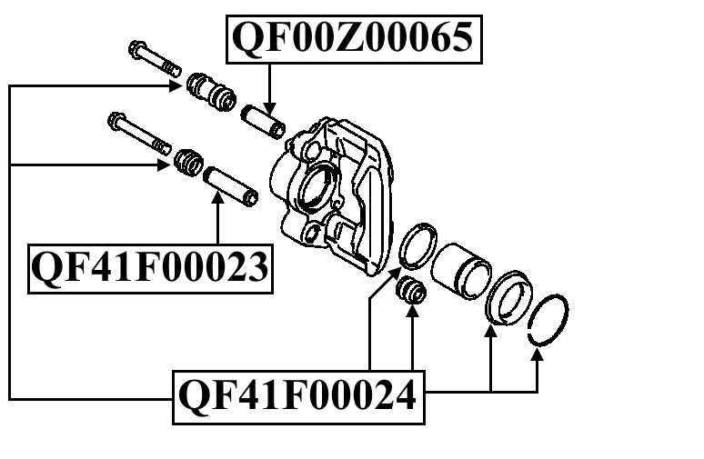 Ремкомплект суппорта тормозного заднего <b>QUATTRO FRENI QF41F00024</b> - изображение 1