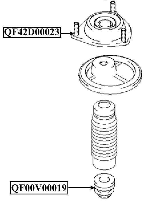 Опора переднего амортизатора <b>QUATTRO FRENI QF42D00023</b> - изображение 1