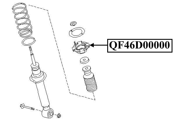 Опора заднего амортизатора в сборе <b>QUATTRO FRENI QF46D00000</b> - изображение