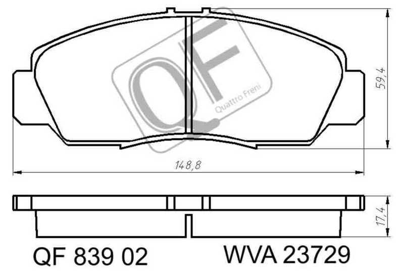 Колодки тормозные <b>QUATTRO FRENI QF83902</b> - изображение 1