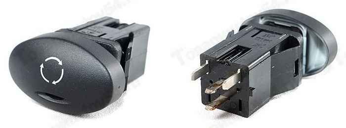 Выключатель рециркуляции салона ВАЗ 1118 Калина <b>РАДИОДЕТАЛЬ 753.3710-08.07/08.04</b> - изображение