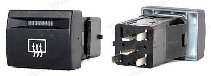 Выключатель обогрева заднего стекла ВАЗ 2170 Приора, 2190 Гранта <b>РАДИОДЕТАЛЬ 759.3710-07.04</b> - изображение