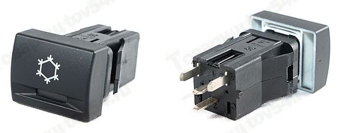 Выключатель кондиционера ВАЗ 2170 Приора, 2190 Гранта <b>РадиоДеталь 759.3710-08.06</b> - изображение