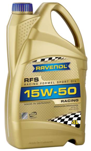 Масло моторное синтетическое 4л 15w50 SL/CF Ravenol RFS Racing Formel Sport 4014835727090 - изображение