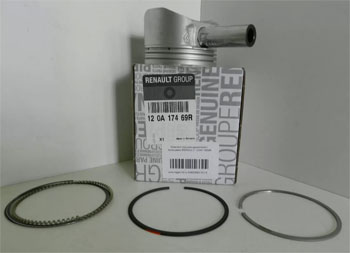 Комп поршня двигат + 3 поршневых кольца <b>RENAULT 120A17469R</b> - изображение Комп поршня двигат + 3 поршневых кольца <b>RENAULT 120A17469R</b> - изображение