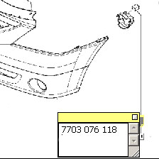 Клипса (плас) <b>RENAULT 7703076118</b> - изображение 1