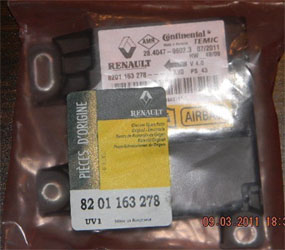 Эл. блок подушек безопасности <b>RENAULT 8201163278</b> - изображение