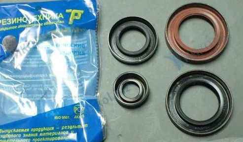 Сальник КПП ВАЗ 2110 (4 шт) <b>РЕЗИНОТЕХНИКА 2110-2301034/35 + 2110-1701042/43</b> - изображение