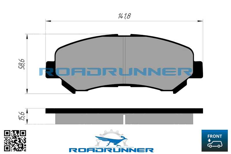 Колодки тормозные передние <b>ROADRUNNER RR-21808-SPD</b> - изображение 2