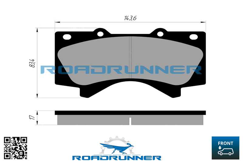 Колодки тормозные передние <b>ROADRUNNER RR-21811-SPD</b> - изображение 1