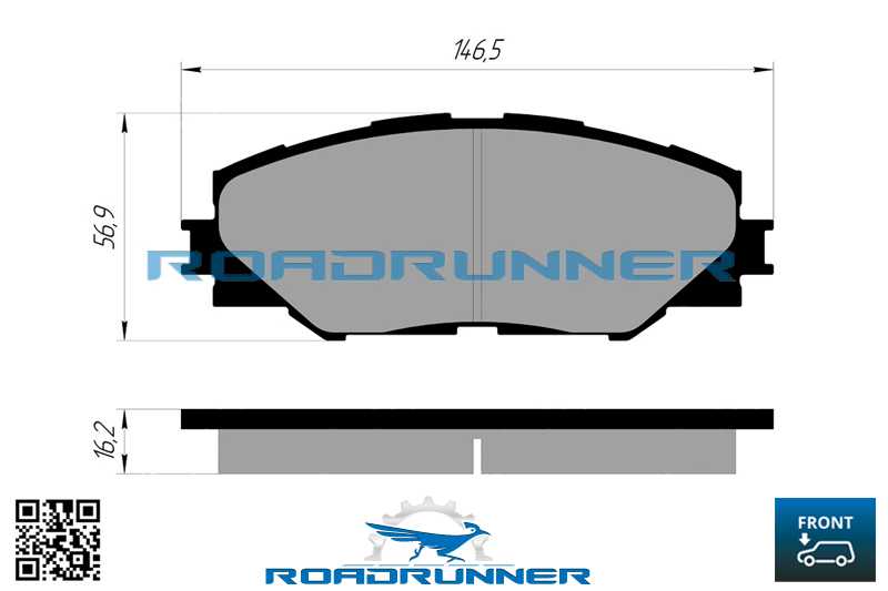 Колодки тормозные передние <b>ROADRUNNER RR-21817-SPD</b> - изображение 1