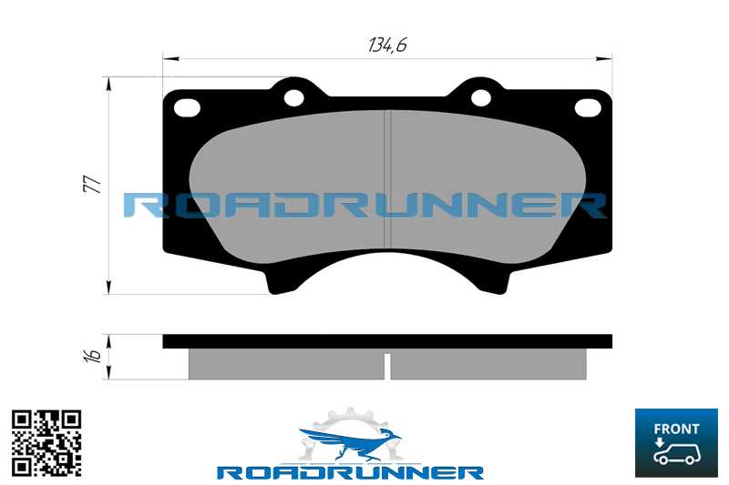 Колодки тормозные передние <b>ROADRUNNER RR-21818-SPD</b> - изображение