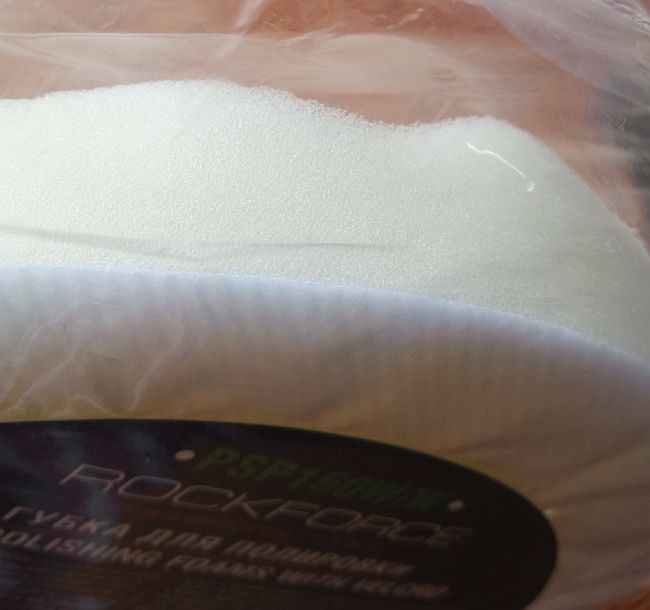 Круг полировальный на липучке белый рельефный 150мм х 25мм ROCKFORCE PSP150W/W - изображение 1