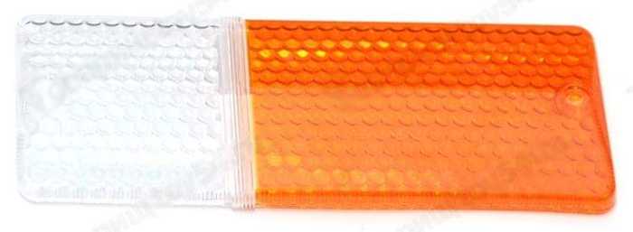 Стекло подфарника ВАЗ 2106 бел-желт левое <b>Россия 2106-3712071</b> - изображение