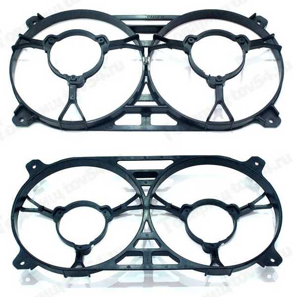 Кожух вентилятора охлаждения ВАЗ 21214 пластмассовый двойной <b>Россия 21214-1309105</b> - изображение