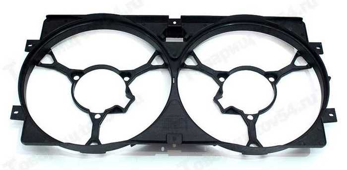 Кожух вентилятора охлаждения ВАЗ 2123 пластмассовый двойной <b>Россия 2123-1309105</b> - изображение