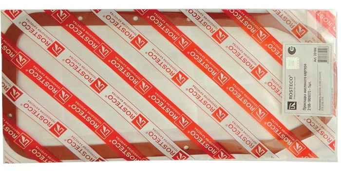 Прокладка картера ВАЗ 2108 красн. силик <b>ROSTECO 20104</b> (2108-1009070) - изображение