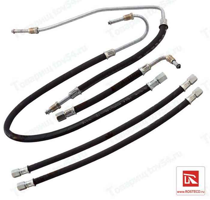 Шланг топливный высокого давления ВАЗ 2112 (1,6) инж. (комплект 5 шт) <b>ROSTECO 20168</b> - изображение