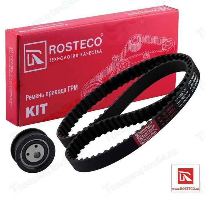 Комплект ГРМ ВАЗ 2108 с натяжн роликом <b>ROSTECO 20173</b> - изображение Комплект ГРМ ВАЗ 2108 с натяжн роликом <b>ROSTECO 20173</b> - изображение