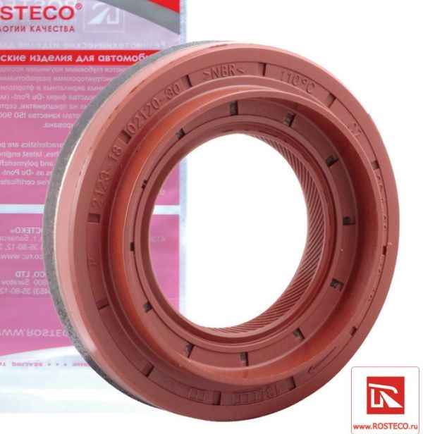 Сальник редуктора заднего моста ВАЗ 2123 Шеви-Нива нового образца с выступом (36х68х12) универсальный <b>ROSTECO 20199</b> (2123-1802120-30) - изображение