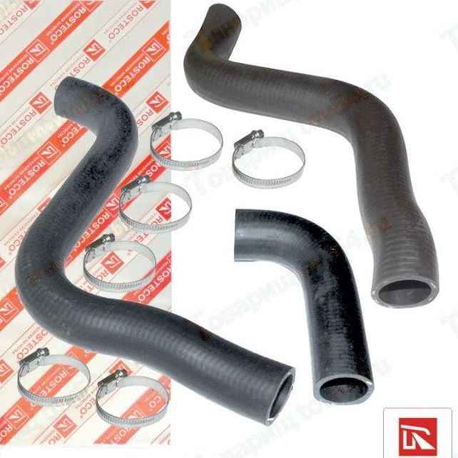 Патрубок радиатора ВАЗ 2170 Приора (3 шт) с хомутами <b>ROSTECO 20202</b> - изображение Патрубок радиатора ВАЗ 2170 Приора (3 шт) с хомутами <b>ROSTECO 20202</b> - изображение