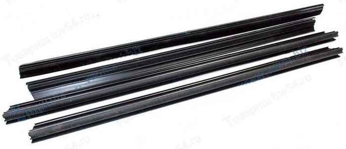 Уплотнители опускного стекла Lada Vesta(бархотки) нижние внутрение ворс 4шт <b>РТИ 11727</b> - изображение