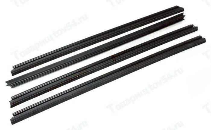 Уплотнители опускного стекла Lada Vesta (бархотки) нижние внутренние ворс 4шт AD Plastik <b>РТИ 8450007726/7727/7853/7854ворс</b> - изображение