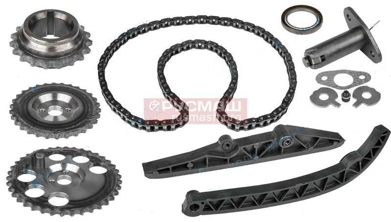 Комплект ГРМ ВАЗ 21214, 2123 Нива Шевроле однорядная цепь, натяжитель 'Пилот' <b>РусМаш 10-1006001D</b> - изображение Комплект ГРМ ВАЗ 21214, 2123 Нива Шевроле однорядная цепь, натяжитель 'Пилот' <b>РусМаш 10-1006001D</b> - изображение