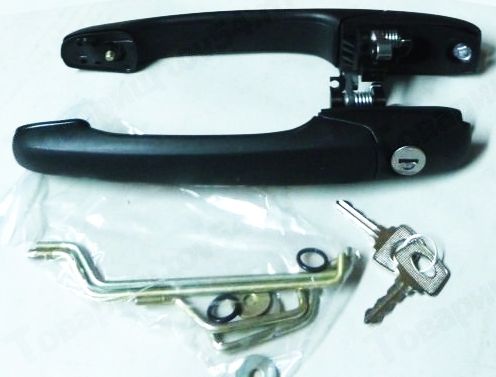 Ручки дверей наружные ВАЗ 2109, 2115 4шт ЕВРО неокрашенные под 1 личинку <b>РЫСЬ PMCM.000100.000-AB1</b> - изображение