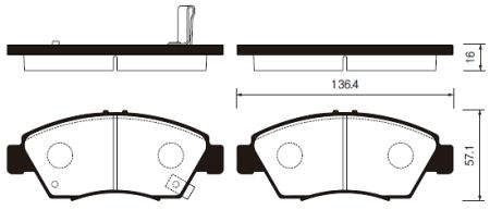 Тормозные колодки дисковые <b>SANGSIN SP1221</b> - изображение Тормозные колодки дисковые <b>SANGSIN SP1221</b> - изображение