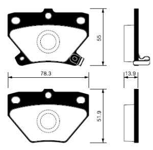 Тормозные колодки дисковые <b>SANGSIN SP2044</b> - изображение Тормозные колодки дисковые <b>SANGSIN SP2044</b> - изображение