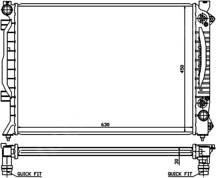 Радиатор AUDI A6 / S6 2.5TD 97-04 <b>SAT AD0005</b> - изображение